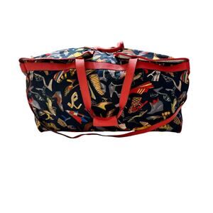 Rare VTG Salvatore Ferragamo Shoe Print Two-Way Travel Duffle Bag – Authentic
